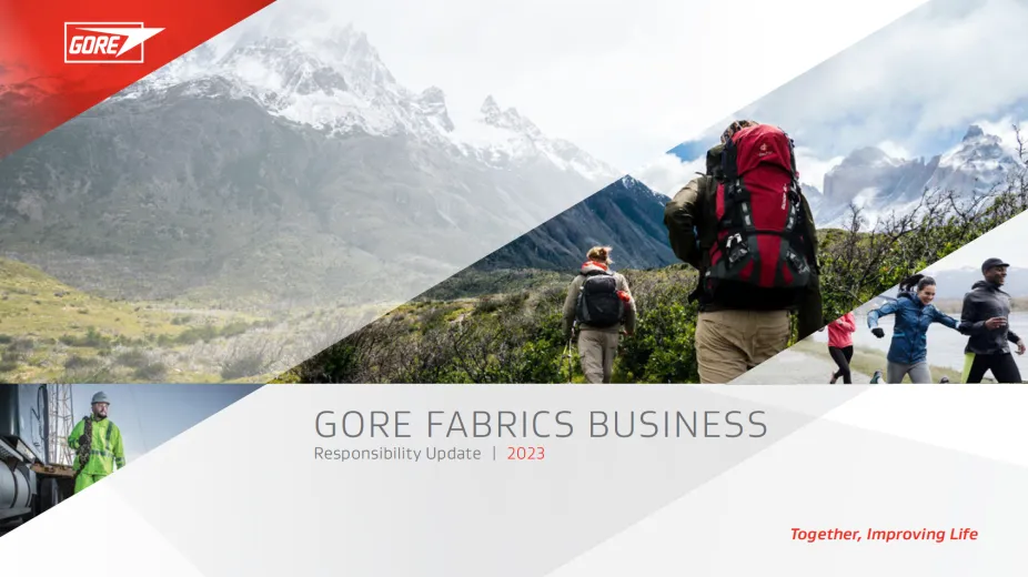 Gore Fabrics Responsibility Update 2023 cover